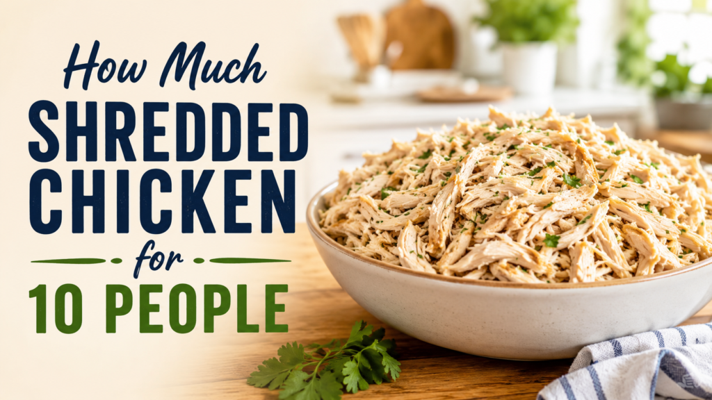 How Much Shredded Chicken for 10 People? 2 to 2.5 lb Cooked