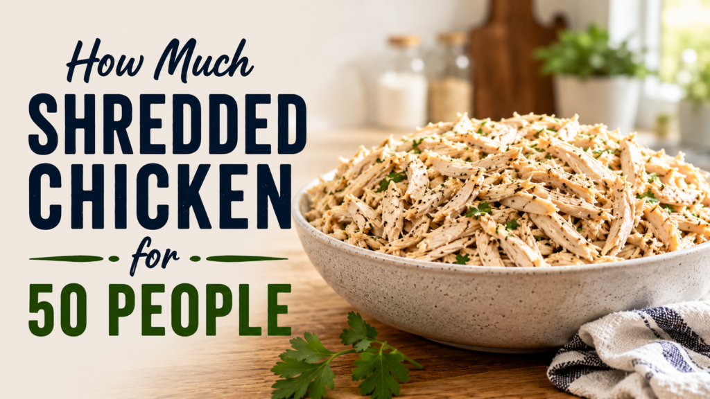 How Much Shredded Chicken for 50 People? 9.5 to 12.5 lb Cooked