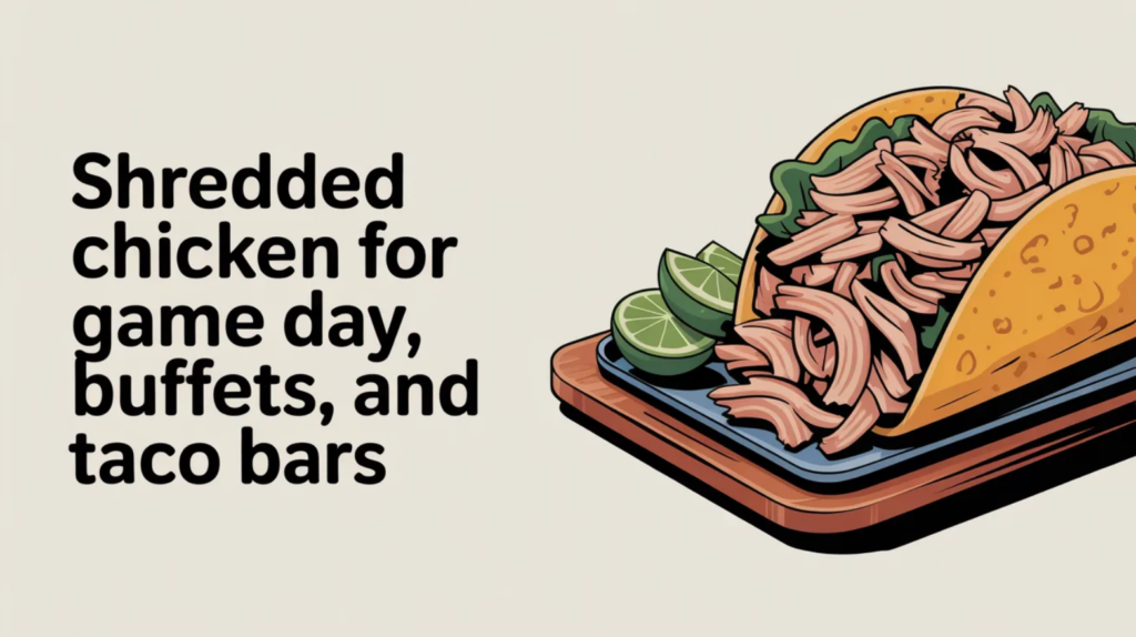 Shredded Chicken for Game Day, Buffets, and Taco Bars