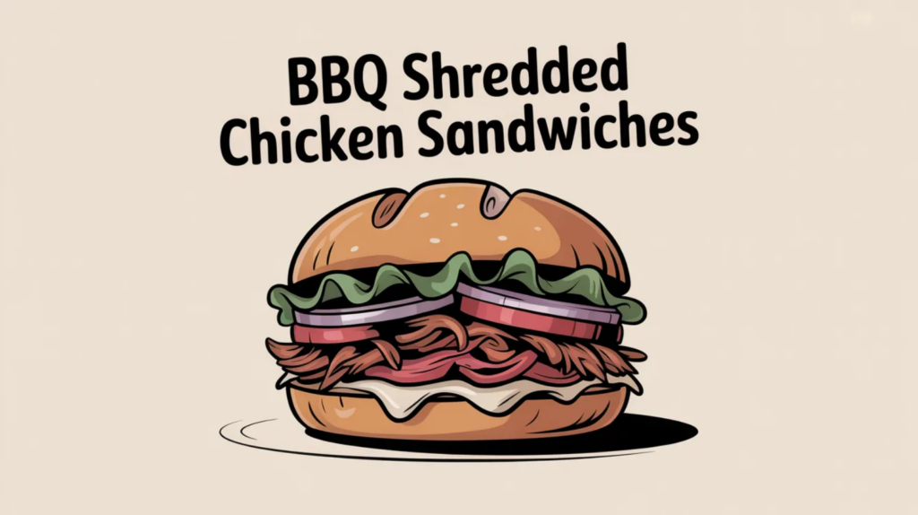 BBQ Shredded Chicken Sandwiches